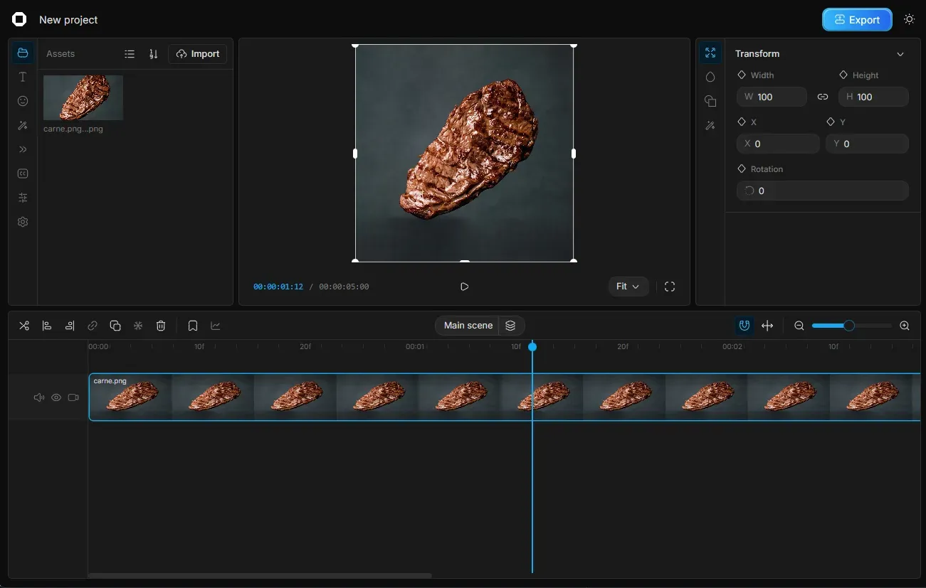 Screenshot of OpenCut