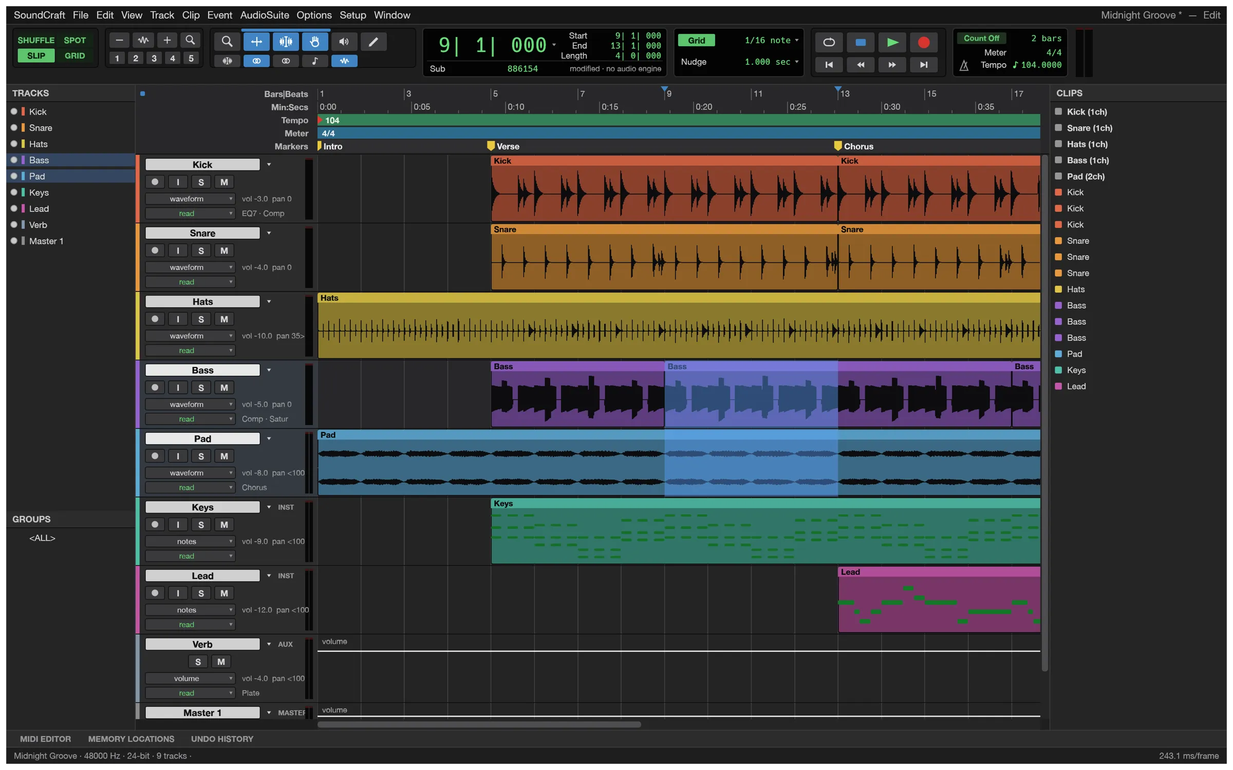 Screenshot of SoundCraft